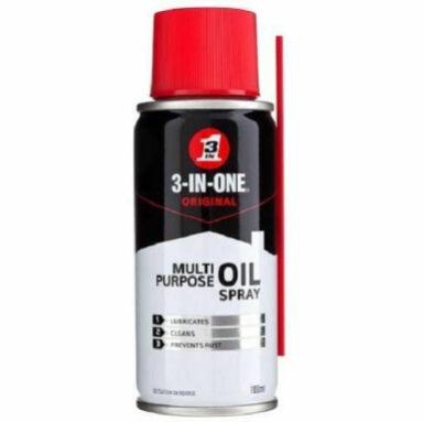 3-IN-ONE (WD-40) Multi-Purpose Lubricant Aerosol Oil Spray (with Straw) - (100ml x 12) - sassydeals.co.uk