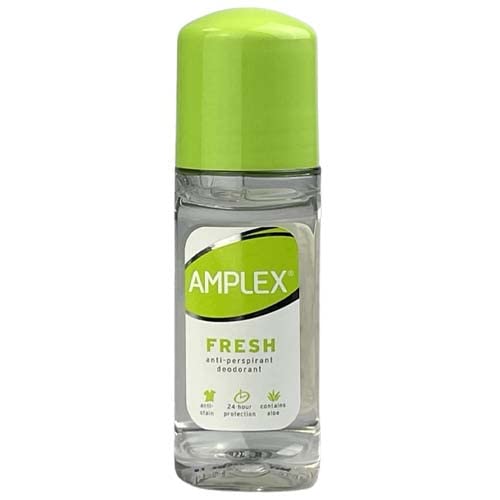 Amplex Antiperspirant Deodorant Roll On (Fresh) - 50ml - sassydeals.co.uk