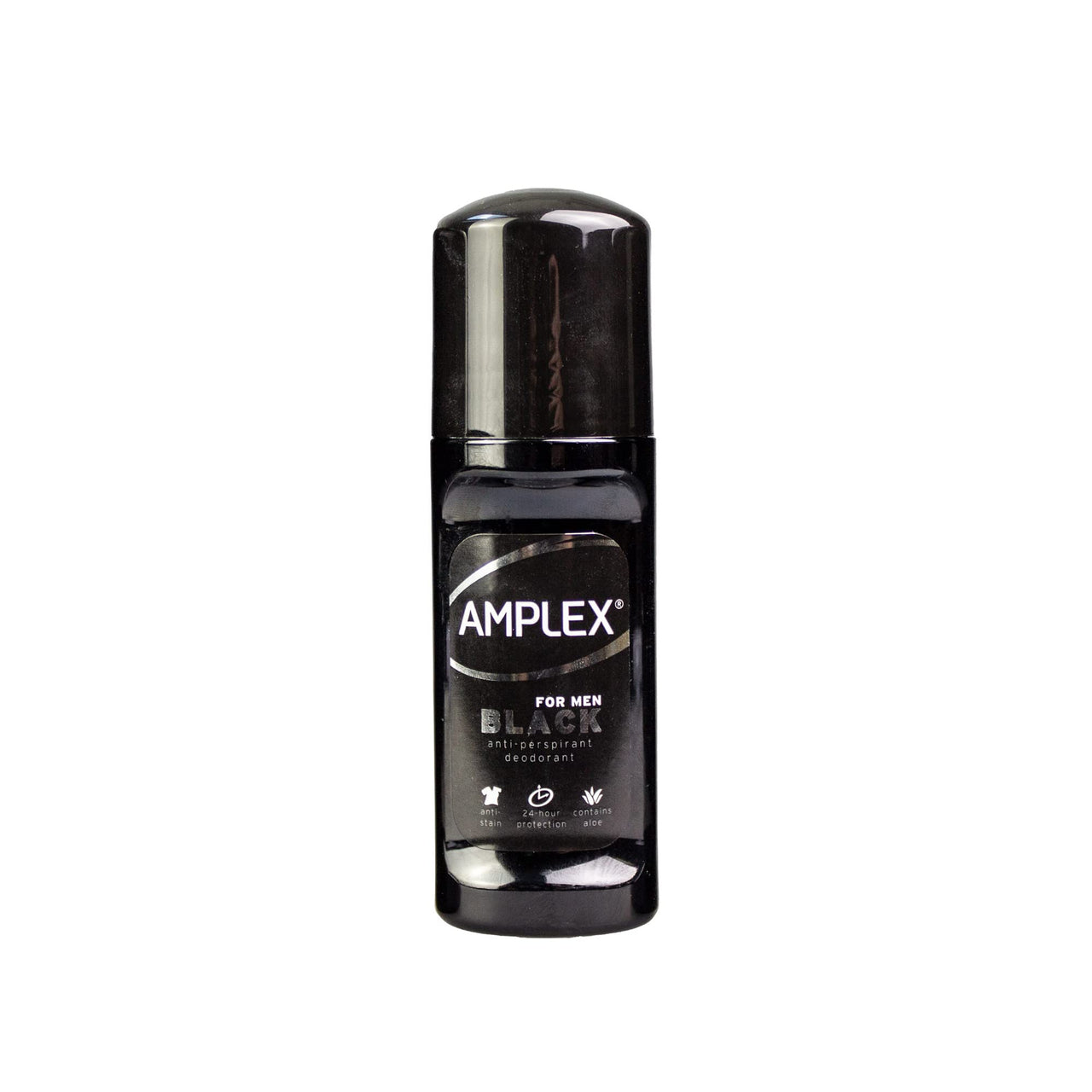 Amplex Antiperspirant Deodorant Roll On (Mens Black) - 50ml - sassydeals.co.uk