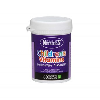 Basic Nutrition Children Vitamins A C & D Chewable Tablets - 60's - sassydeals.co.uk