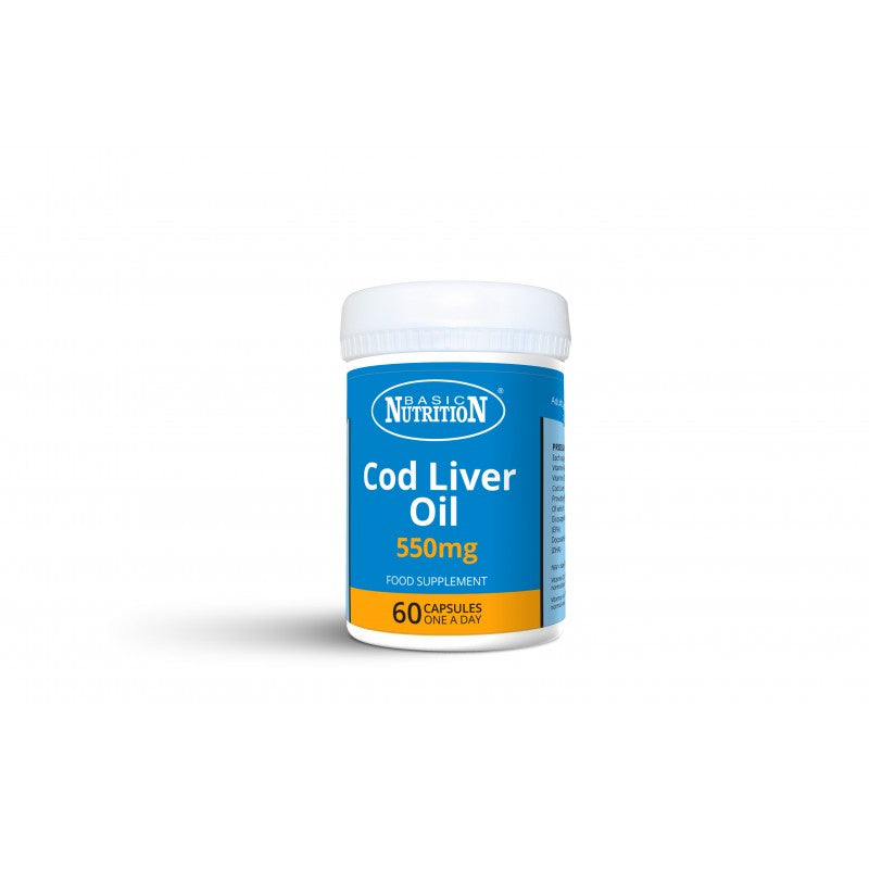 Basic Nutrition Cod Liver Oil 550mg - 60's - sassydeals.co.uk