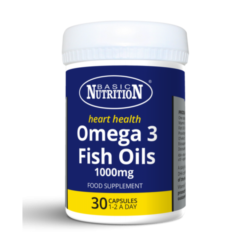 Basic Nutrition Omega 3 Fish Oil 1000mg - 30's - sassydeals.co.uk