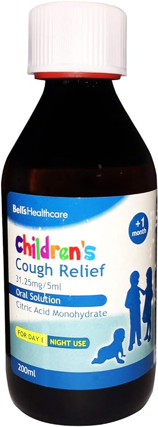 Bell's Children's Cough Relief Syrup Oral Solution for Dry Tickly Coughs - 200ml - sassydeals.co.uk