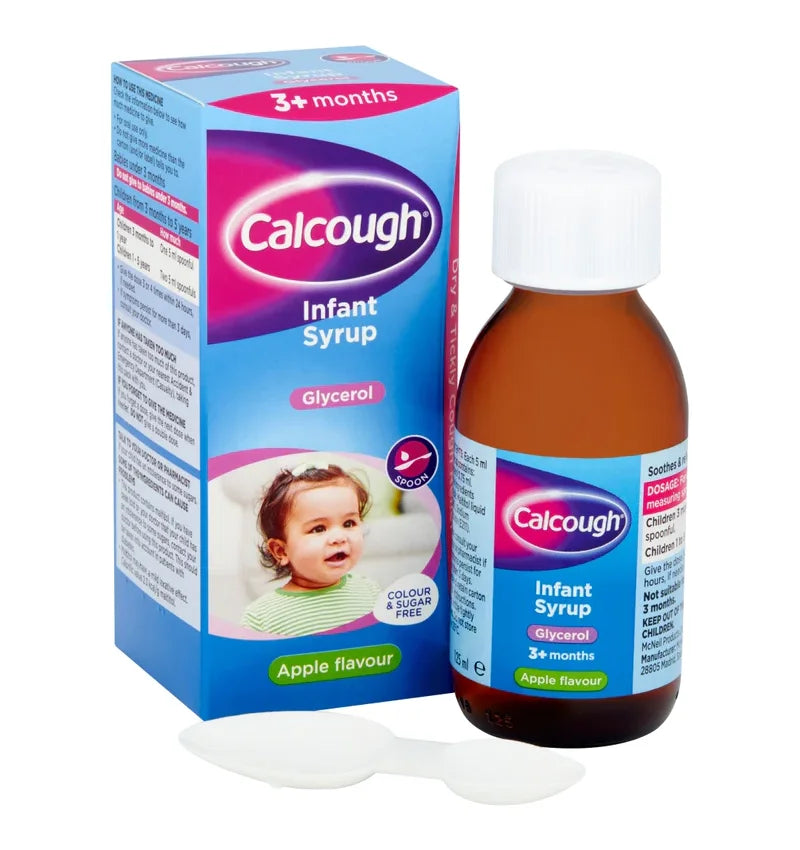 Calcough Infant Dry Tickly Cough Syrup Apple - 125ml - sassydeals.co.uk