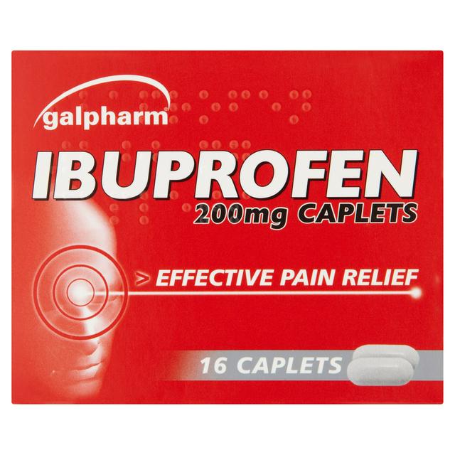 Galpharm Ibuprofen Caplets 200mg - 2 Boxes (32 Caplets) - sassydeals.co.uk