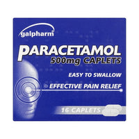 Thumbnail for Galpharm Paracetamol Caplets 500mg - 2 Boxes (32 Caplets) - sassydeals.co.uk
