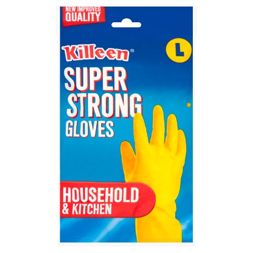 Killeen Super Strong Household & Kitchen Cleaning Gloves - Large - sassydeals.co.uk