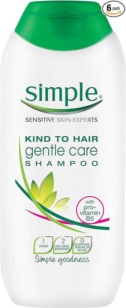 Simple Gentle Shampoo with Pro-Vitamin B5 for Dry & Sensitive Scalps - 200ml - sassydeals.co.uk
