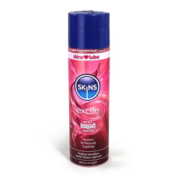 Skins Lubricant Excite Tingling Water Based 4.4 fl oz - 130ml - sassydeals.co.uk