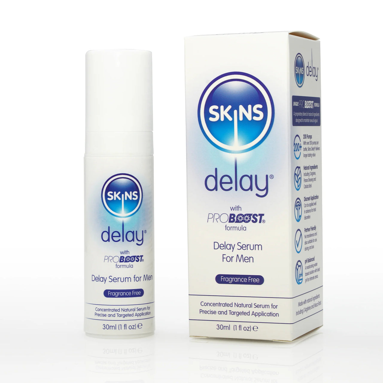 Skins Natural Delay Serum - 30ml - sassydeals.co.uk