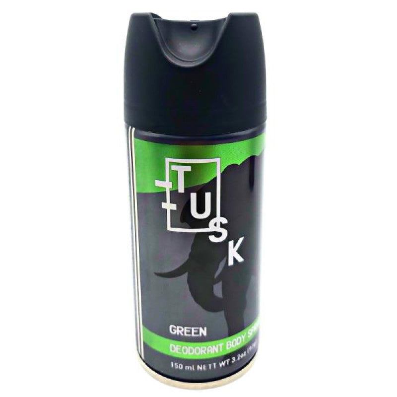 Tusk Men's Deodorant Body Spray (Green) - 150ml - sassydeals.co.uk