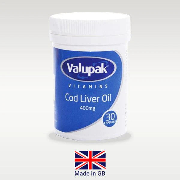 Valupak Cod Liver Oil 400mg Capsules - 30's - sassydeals.co.uk