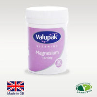 Thumbnail for Valupak Magnesium 187.5mg Tablets - 30's - sassydeals.co.uk
