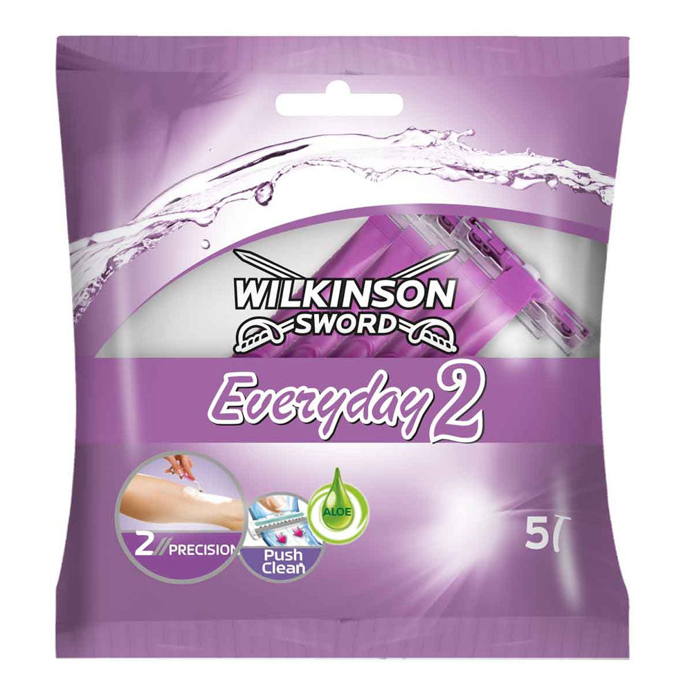 Wilkinson Everyday 2 Ladies Disposable Razors - 5's - sassydeals.co.uk