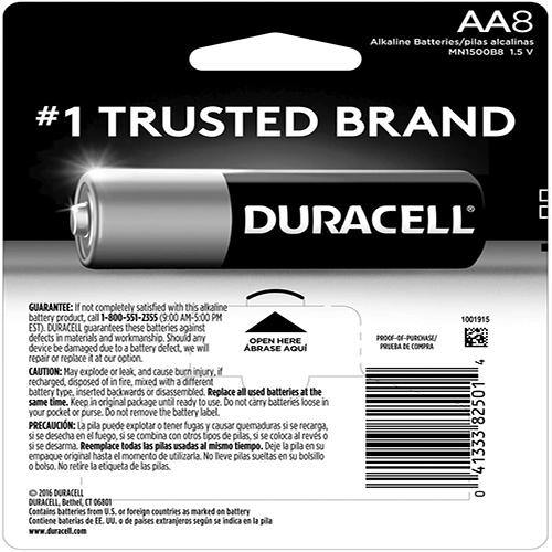 Duracell Batteries (AA) 1500 Alkaline Cell (Pack of 4 Batteries Simply Duracell) - 20 Packs - sassydeals.co.uk