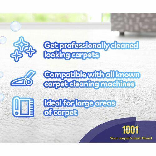 1001 3-IN-1 Carpet Machine Solution Cleaner Shampoo - (500ml x 6) - sassydeals.co.uk