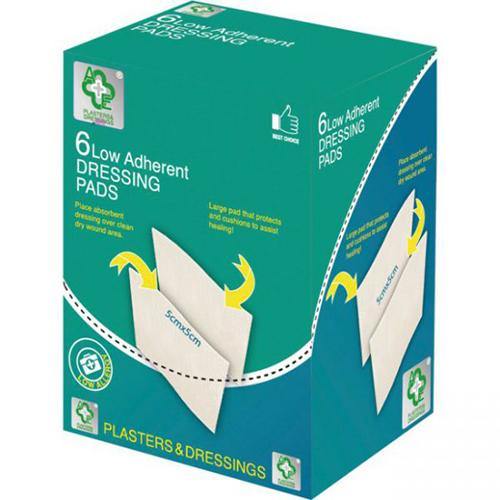 A&E Low Adherent Dressing Pads - 6's - sassydeals.co.uk