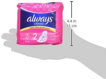 Always Classic Maxi Pads with Wings - 9s (Size-2) - sassydeals.co.uk