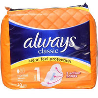 Thumbnail for Always Classic Normal Pads with Wings - 10s (Size-1) - sassydeals.co.uk