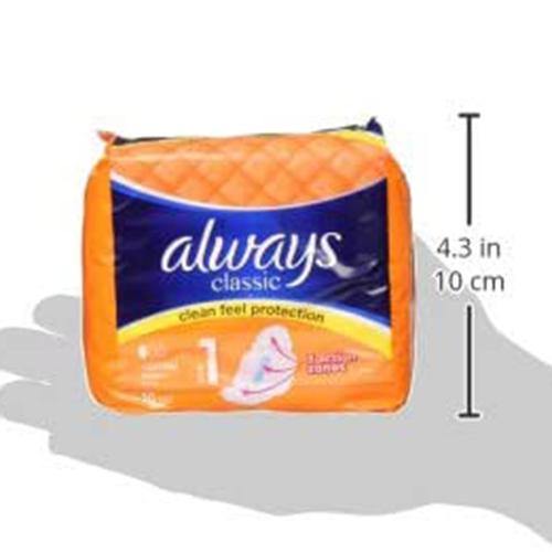 Always Classic Normal Pads with Wings - 10s (Size-1) - sassydeals.co.uk