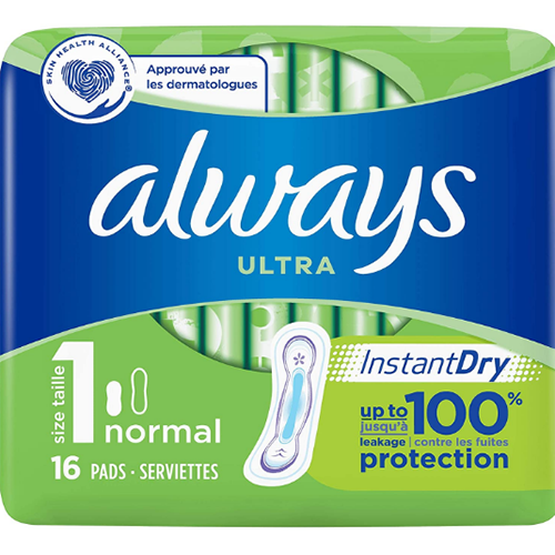 Always Ultra Normal Pads (Green) - 16's - sassydeals.co.uk