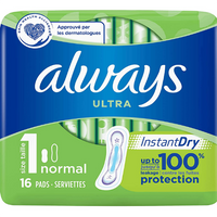 Thumbnail for Always Ultra Normal Pads (Green) - 16's - sassydeals.co.uk