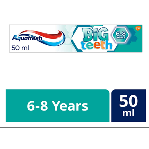 Aquafresh Big Teeth Toothpaste (6-8 years) - 50ml - sassydeals.co.uk