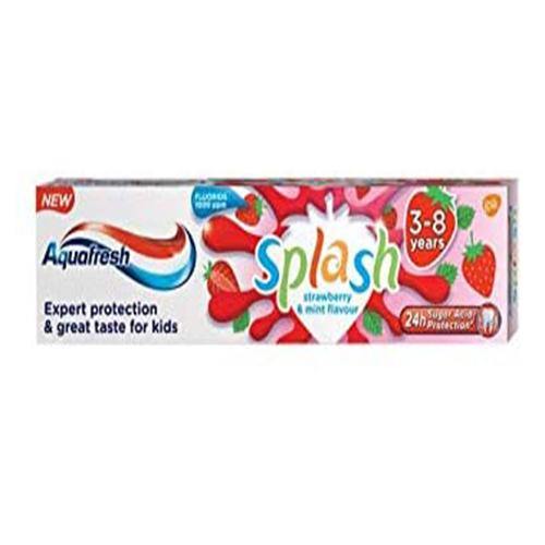 Aquafresh Splash Toothpaste for Kids (3-8 Years) Strawberry & Mint - 50ml - sassydeals.co.uk