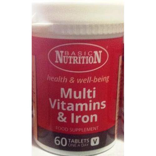 Basic Nutrition Multi Vitamins & Iron - 60's - sassydeals.co.uk