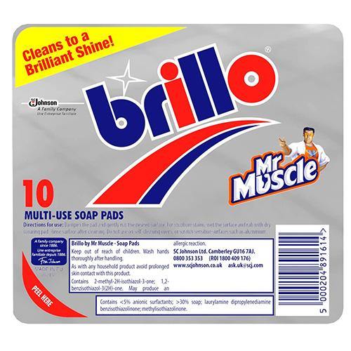 Brillo Multi-Use Soap Pads (for Tough Cleaning Jobs) - 10's - sassydeals.co.uk