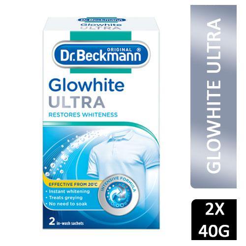 Dr Beckmann Glowhite Ultra Fabric Whitener Intensive Whitening - (2 x 40g) - sassydeals.co.uk