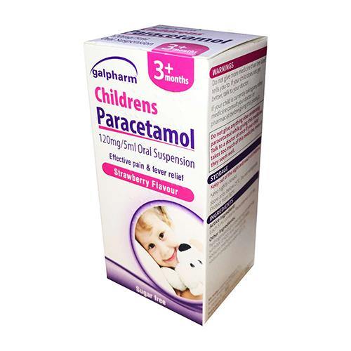 Galpharm Childern Paracetamol Suspension Strawberry Flavor - 100ml - sassydeals.co.uk