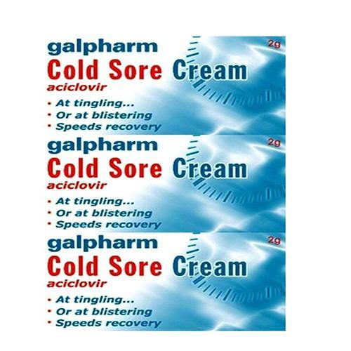 Galpharm Cold Sore Cream (Aciclovir 5% w/w) - 2g (3 Packs) - sassydeals.co.uk