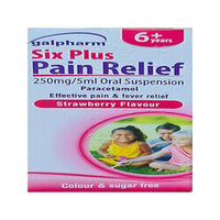 Thumbnail for Galpharm Six Plus Oral Suspension for Children 250mg/5ml (Pain Relief) - 80ml - sassydeals.co.uk