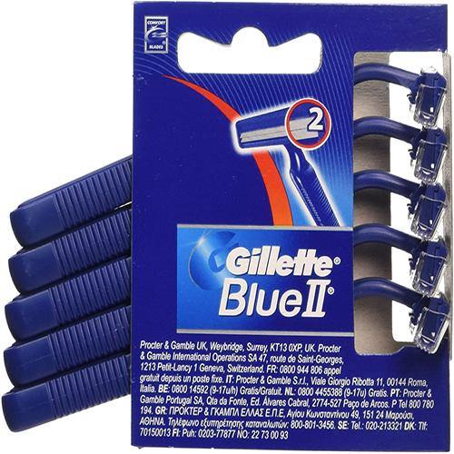 Gillette Blue-2 Men's Disposable Razors - 5's - sassydeals.co.uk