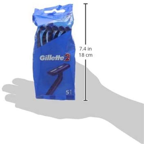 Gillette G2 Twin Blade Disposable Razors - 5's - sassydeals.co.uk