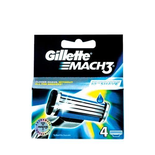 Gillette Mach 3 Razor Blades - 4's - sassydeals.co.uk