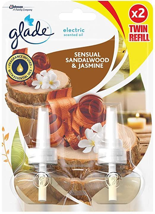 Glade Plugins Refill TWIN Sandalwood & Jasmine (Electric Scented Oil) - 20ml - sassydeals.co.uk