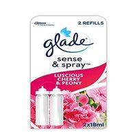 Thumbnail for Glade Sense & Spray Motion Room Freshener Peony & Cherry (TWIN Refill) - 18ml - sassydeals.co.uk