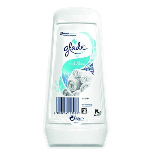 Glade Solid Gel Air Freshener Pure Clean Linen - 150g - sassydeals.co.uk