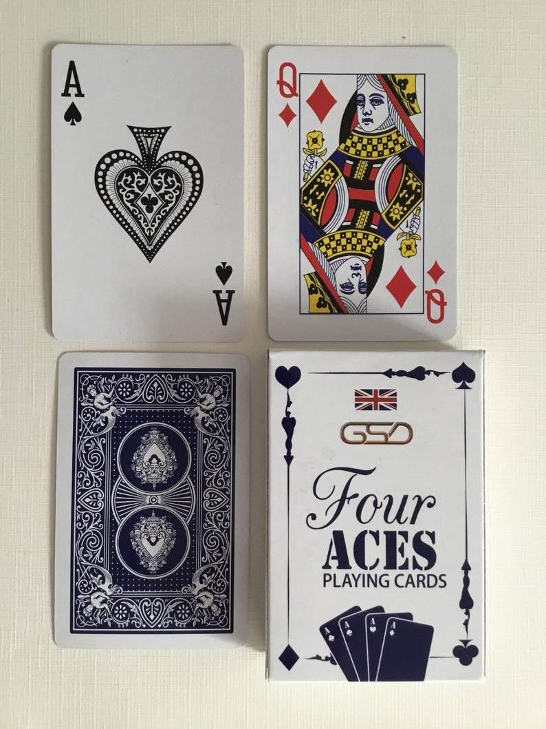 GSD Four Aces Plastic Coated Playing Cards - sassydeals.co.uk