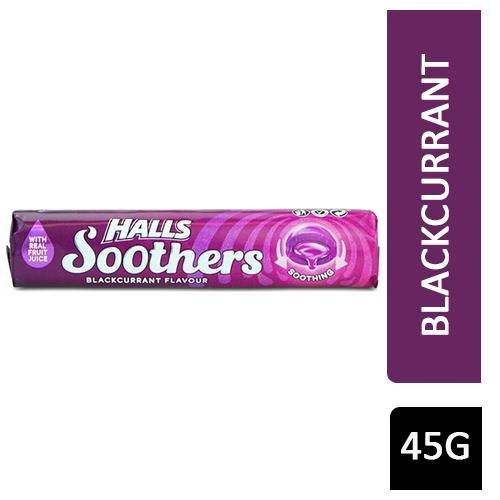 Halls Soothers Blackcurrent Flavour Sweets with Liquid Centers - 45g - sassydeals.co.uk