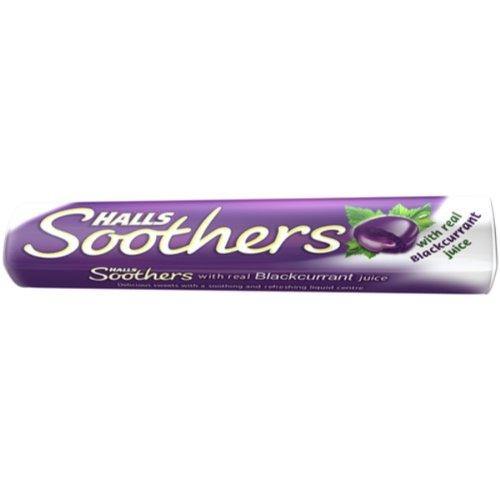 Halls Soothers Blackcurrent Flavour Sweets with Liquid Centers - 45g - sassydeals.co.uk