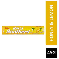 Thumbnail for Halls Soothers Honey & Lemon Flavour Sweets with Liquid Centers - 45g - sassydeals.co.uk