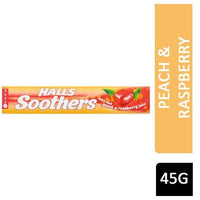 Thumbnail for Halls Soothers Peach & Raspberry Flavour Sweets with Liquid Centers - 45g - sassydeals.co.uk