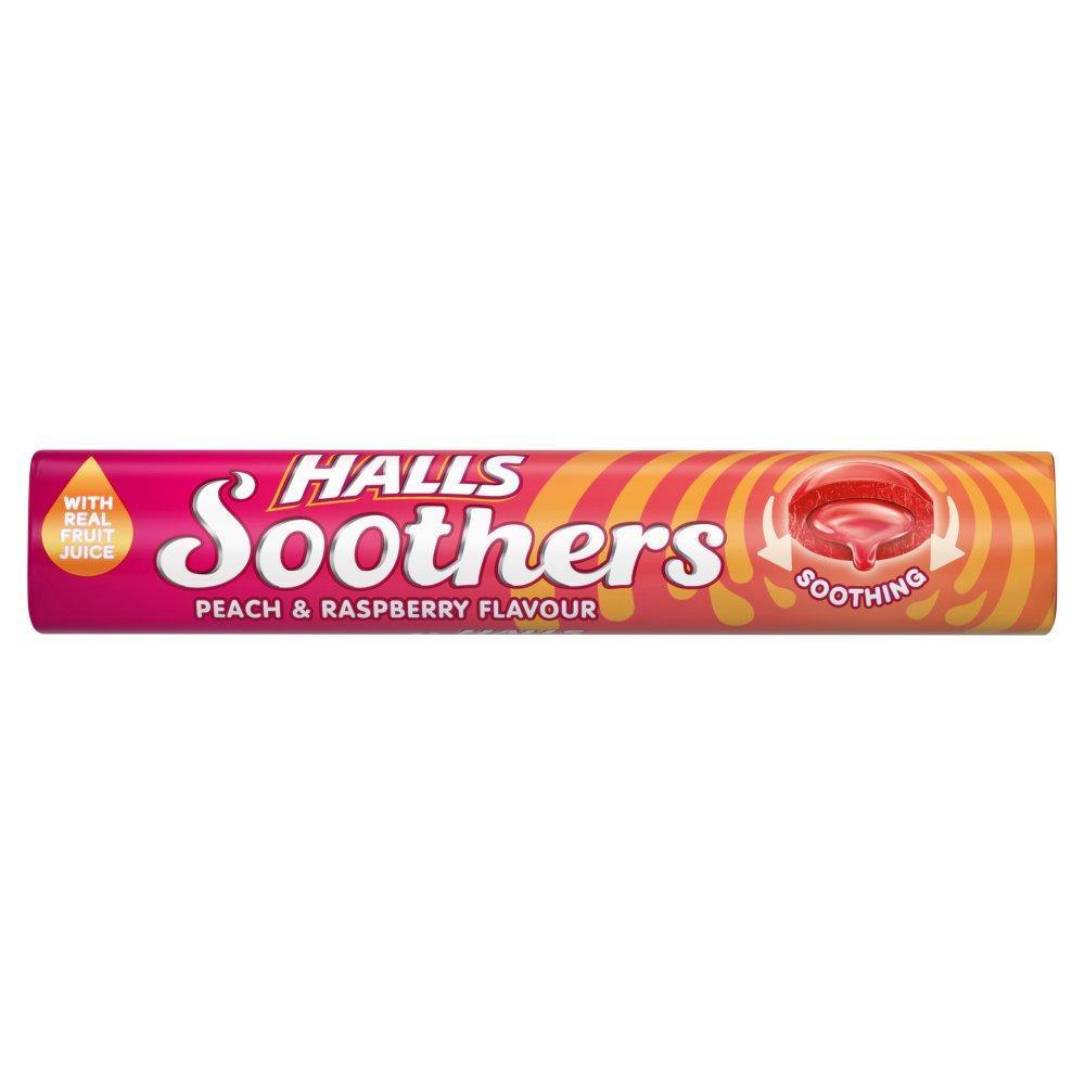 Halls Soothers Peach & Raspberry Flavour Sweets with Liquid Centers - 45g - sassydeals.co.uk