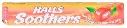 Halls Soothers Peach & Raspberry Flavour Sweets with Liquid Centers - 45g - sassydeals.co.uk