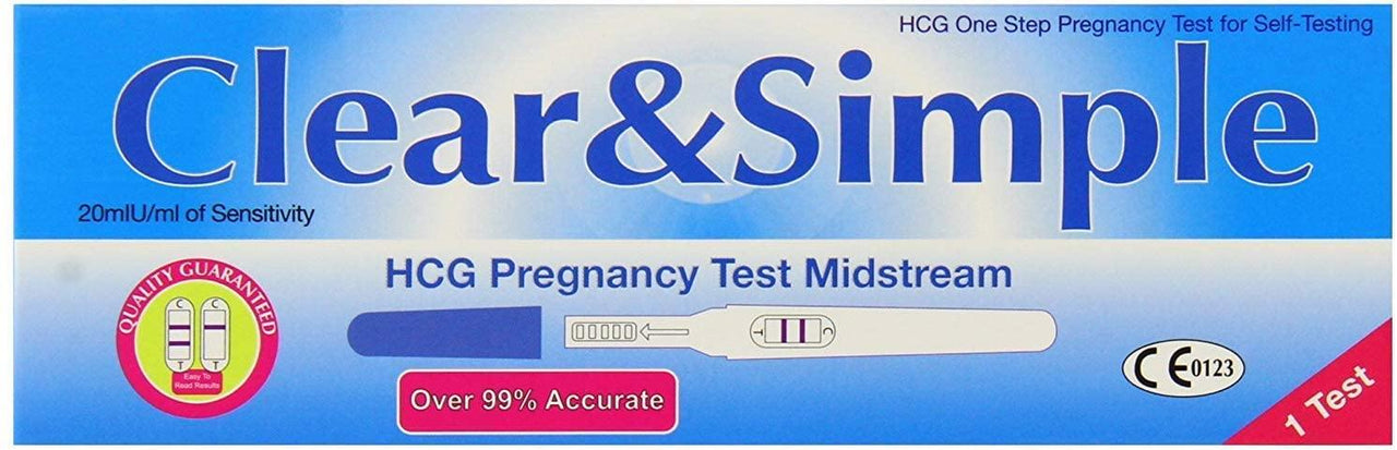 Healthpoint Clear & Simple Pregnancy Test Kit Twin - 2 Midstream - sassydeals.co.uk