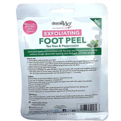 Healthpoint Derma V10 Foot Peel (Tea Tree & Peppermint) - sassydeals.co.uk