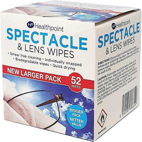 Healthpoint Spectacle & Lens Wipes - 52's (3 Packs) - sassydeals.co.uk